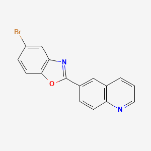 molecular formula C16H9BrN2O B8606368 5-Bromo-2-(quinolin-6-yl)benzo[d]oxazole 