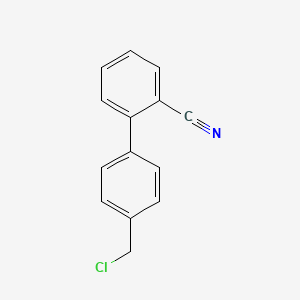 molecular formula C14H10ClN B8606386 4'-(chloromethyl)-[1,1'-Biphenyl]-2-carbonitrile 