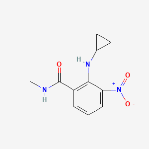 molecular formula C11H13N3O3 B8606398 2-(cyclopropylamino)-N-methyl-3-nitrobenzamide 