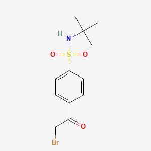 molecular formula C12H16BrNO3S B8606422 4-(2-bromoacetyl)-N-tert-butylbenzenesulfonamide 