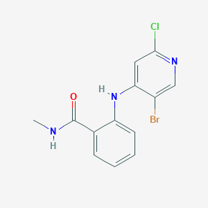 molecular formula C13H11BrClN3O B8606443 2-[(5-Bromo-2-chloro-4-pyridinyl)amino]-N-methylbenzamide 