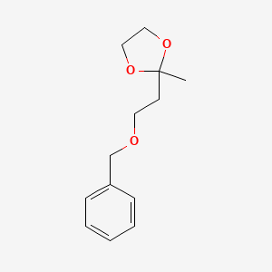 molecular formula C13H18O3 B8606493 2-(2-(Benzyloxy)ethyl)-2-methyl-1,3-dioxolane CAS No. 90033-40-2