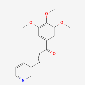 molecular formula C17H17NO4 B8606555 1-(3,4,5-Trimethoxyphenyl)-3-(3-pyridinyl)-2-propene-1-one 