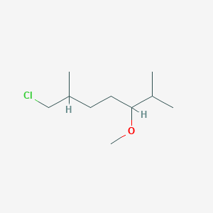 molecular formula C10H21ClO B8606567 1-Chloro-5-methoxy-2,6-dimethylheptane CAS No. 62597-04-0
