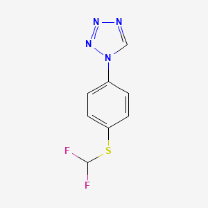 molecular formula C8H6F2N4S B8606572 1-{4-[(Difluoromethyl)sulfanyl]phenyl}-1H-tetrazole CAS No. 63108-33-8