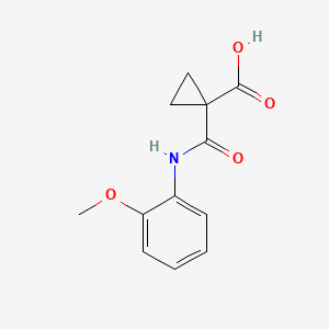molecular formula C12H13NO4 B8606585 1-(2-Methoxyphenylcarbamoyl)cyclopropanecarboxylic acid 