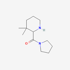 molecular formula C12H22N2O B8606612 2-(Pyrrolidin-1-yl)carbonyl-3,3-dimethyl piperidine 