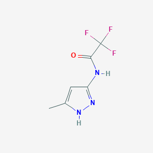 molecular formula C6H6F3N3O B8606635 3-Trifluoroacetylamino-5-methylpyrazole 