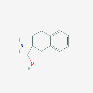 molecular formula C11H15NO B8606641 2-Amino-2-hydroxymethyl-1,2,3,4-tetrahydronaphthaiene 