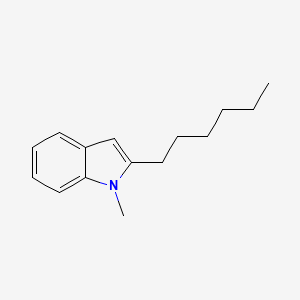 molecular formula C15H21N B8606645 2-Hexyl-1-methyl-1H-indole CAS No. 95104-11-3