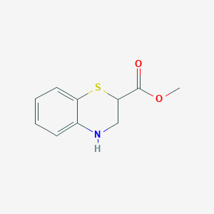 molecular formula C10H11NO2S B8606654 Methyl 3,4-dihydro-2H-1,4-benzothiazine-2-carboxylate CAS No. 96988-53-3
