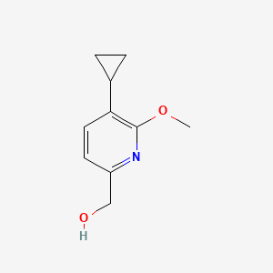 molecular formula C10H13NO2 B8606661 (5-Cyclopropyl-6-methoxypyridin-2-yl)methanol 