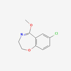 molecular formula C10H10ClNO2 B8606674 7-Chloro-2,3-dihydro-5-methoxybenzo[F][1,4]oxazepine 