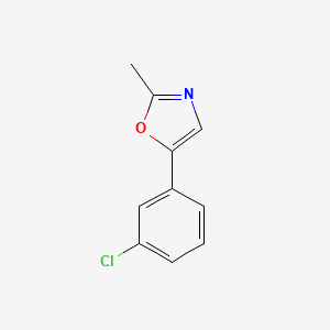 molecular formula C10H8ClNO B8606682 5-(3-Chloro-phenyl)-2-methyl-oxazole 