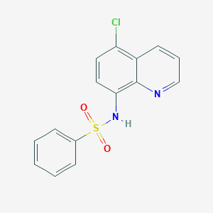 molecular formula C15H11ClN2O2S B8606685 N-(5-Chloroquinolin-8-yl)-benzenesulfonamide 