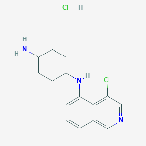 molecular formula C15H19Cl2N3 B8606757 N-(4-Chloro-5-isoquinolyl)-1,4-cyclohexanediamine hydrochloride CAS No. 651308-06-4