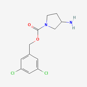 molecular formula C12H14Cl2N2O2 B8606793 3,5-Dichlorobenzyl 3-aminopyrrolidine-1-carboxylate 