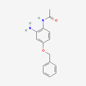 molecular formula C15H16N2O2 B8606828 1-Acetamido-2-amino-4-benzyloxybenzene 