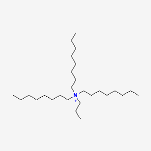 molecular formula C27H58N+ B8606836 1-Octanaminium, N,N-dioctyl-N-propyl- CAS No. 38991-85-4