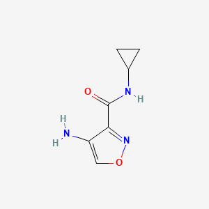 molecular formula C7H9N3O2 B8606851 4-Amino-isoxazole-3-carboxylic acid cyclopropylamide 