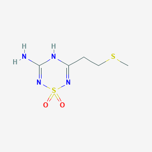 3-Amino-5-[2-(methylsulfanyl)ethyl]-1lambda~6~,2,4,6-thiatriazine-1,1(4H)-dione