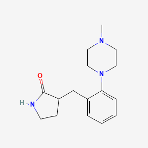 molecular formula C16H23N3O B8606957 3-{[2-(4-Methylpiperazin-1-yl)phenyl]methyl}pyrrolidin-2-one CAS No. 865203-90-3