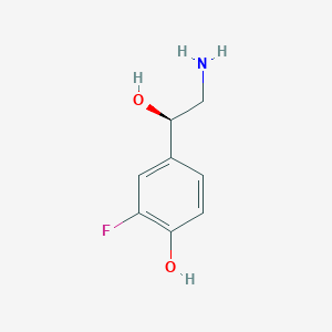 molecular formula C8H10FNO2 B8607029 4-[(1R)-2-amino-1-hydroxyethyl]-2-fluorophenol 