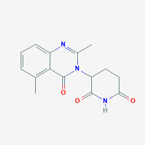 molecular formula C15H15N3O3 B8607056 3-(2,5-dimethyl-4-oxo-4H-quinazolin-3-yl)-piperidine-2,6-dione 