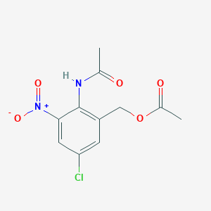 molecular formula C11H11ClN2O5 B8607111 (2-Acetamido-5-chloro-3-nitrophenyl)methyl acetate CAS No. 825619-16-7