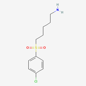 molecular formula C11H16ClNO2S B8607228 5-(4-Chlorophenylsulfonyl)pentanamine 