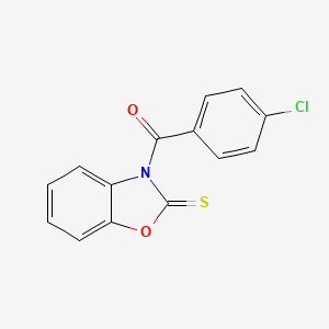 (4-Chlorophenyl)(2-sulfanylidene-1,3-benzoxazol-3(2H)-yl)methanone