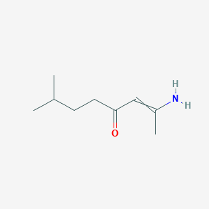 molecular formula C9H17NO B8607339 2-Amino-7-methyloct-2-en-4-one CAS No. 865185-11-1
