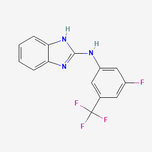molecular formula C14H9F4N3 B8607352 N-[3-Fluoro-5-(trifluoromethyl)phenyl]-1H-benzimidazol-2-amine CAS No. 917974-47-1