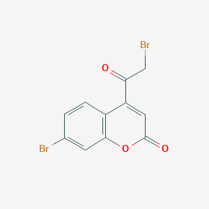 molecular formula C11H6Br2O3 B8607396 7-bromo-4-(bromoacetyl)-2H-chromen-2-one 