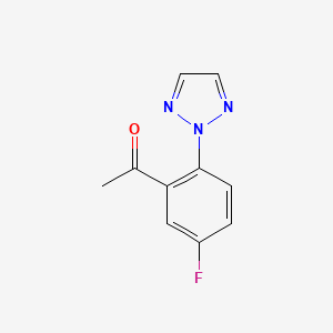 molecular formula C10H8FN3O B8607422 1-(5-Fluoro-2-[1,2,3]triazol-2-yl-phenyl)-ethanone 