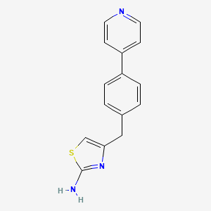 molecular formula C15H13N3S B8607459 2-Amino-4-(4-(pyridin-4-yl)benzyl)thiazole CAS No. 861387-14-6