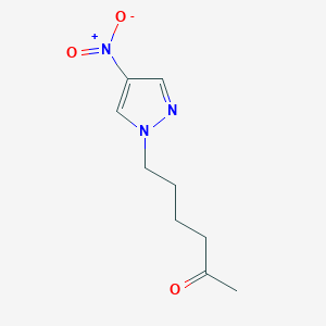 molecular formula C9H13N3O3 B8607588 6-(4-Nitro-pyrazol-1-yl)-hexan-2-one 