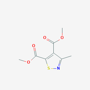 molecular formula C8H9NO4S B8607589 Dimethyl 3-methyl-1,2-thiazole-4,5-dicarboxylate CAS No. 49570-33-4