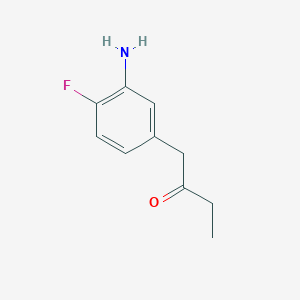 molecular formula C10H12FNO B8607602 1-(3-Amino-4-fluorophenyl)butan-2-one 