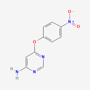 molecular formula C10H8N4O3 B8607672 4-Amino-6-(4-nitrophenoxy)pyrimidine 