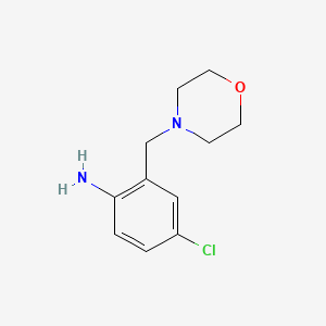 molecular formula C11H15ClN2O B8607716 4-Chloro-2-(morpholin-4-ylmethyl)aniline 