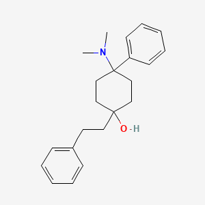 molecular formula C22H29NO B8607746 Cyclohexanol, 4-(dimethylamino)-4-phenyl-1-(2-phenylethyl)- CAS No. 108914-89-2