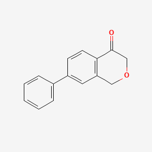molecular formula C15H12O2 B8607786 7-Phenylisochroman-4-one 