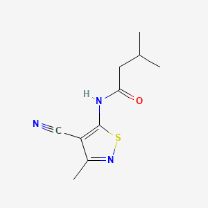 N-(4-Cyano-3-methyl-1,2-thiazol-5-yl)-3-methylbutanamide