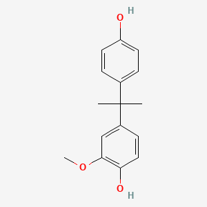 molecular formula C16H18O3 B8607832 4-(2-(4-Hydroxyphenyl)propan-2-yl)-2-methoxyphenol CAS No. 142990-42-9