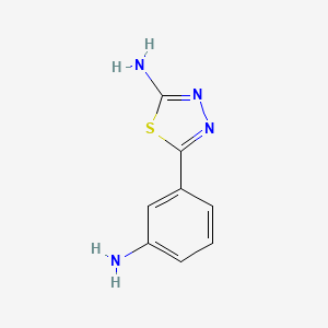 molecular formula C8H8N4S B8607861 5-(3-Aminophenyl)-1,3,4-thiadiazol-2-amine CAS No. 299441-33-1