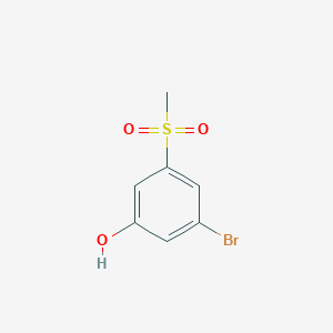 molecular formula C7H7BrO3S B8607879 3-Bromo-5-methanesulfonyl-phenol 