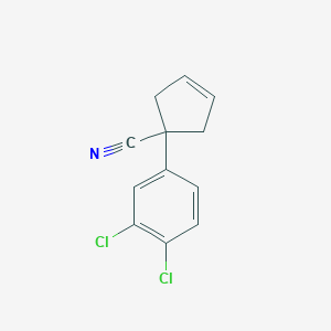 molecular formula C12H9Cl2N B8607881 1-(3,4-Dichlorophenyl)cyclopent-3-enecarbonitrile 