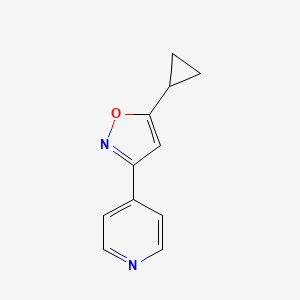 B8607913 4-(5-Cyclopropyl-1,2-oxazol-3-yl)pyridine CAS No. 60651-46-9