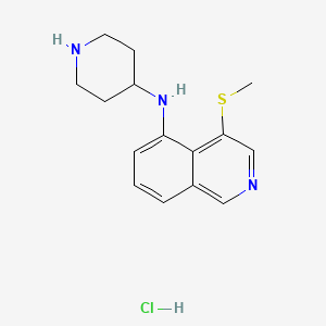 molecular formula C15H20ClN3S B8607936 4-(4-Methylthio-5-isoquinolyl)aminopiperidine hydrochloride CAS No. 651307-91-4